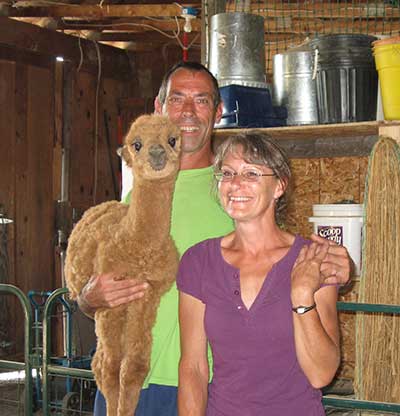 Kendal Marie holding alpaca
